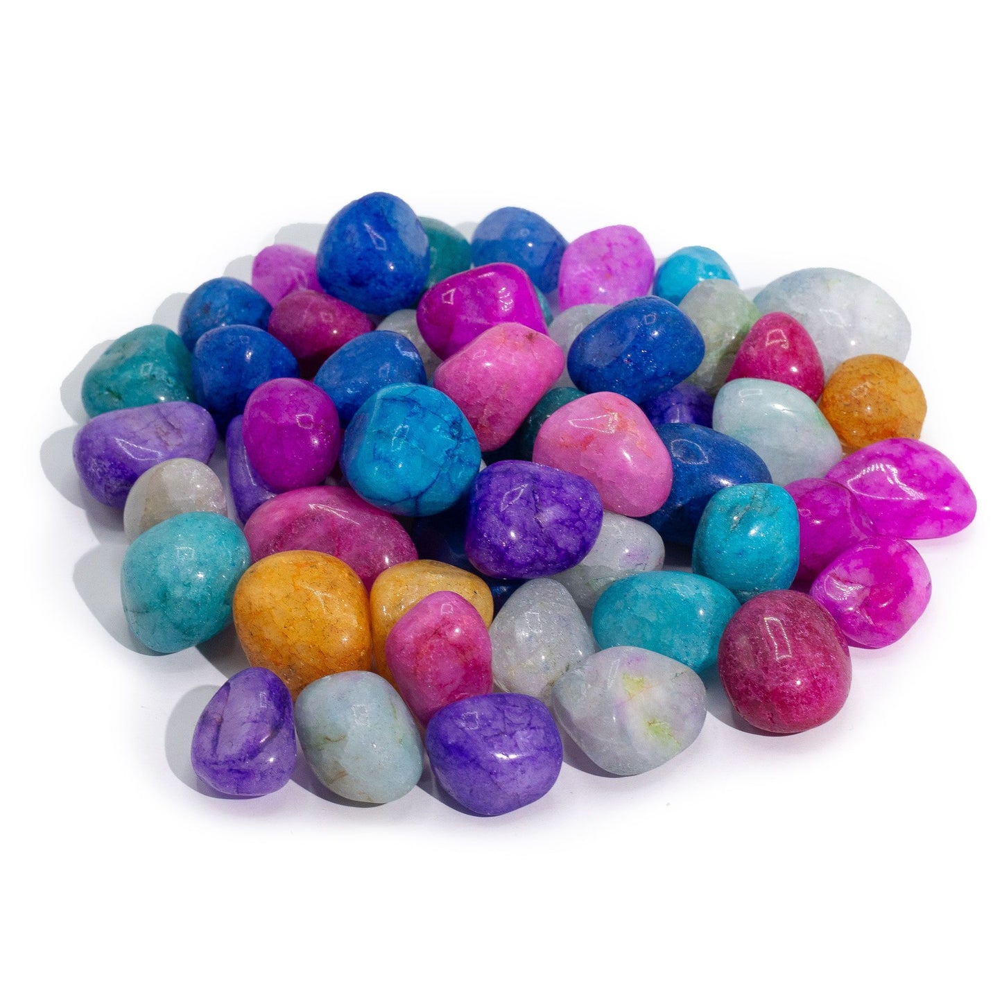 Bulk Crackle Quartz Traité Mixte - 1kg (env. 70 pierres)
