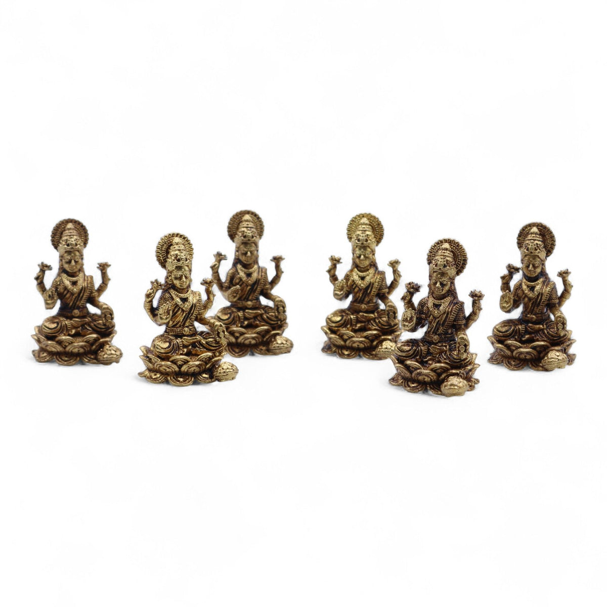 Statuette Lakshmi en Laiton — Miniature — 37 mm - photo 5