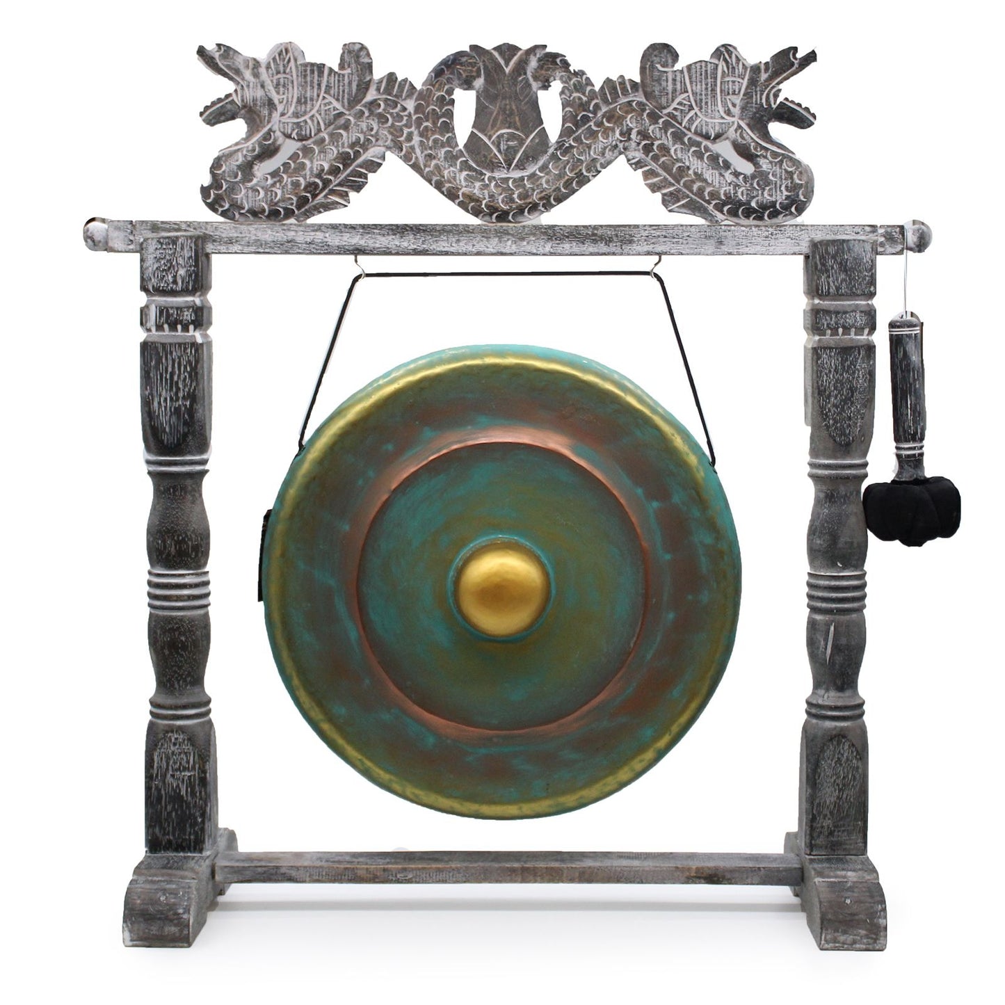 Gong Balinais Greenwash sur Socle — 50 cm