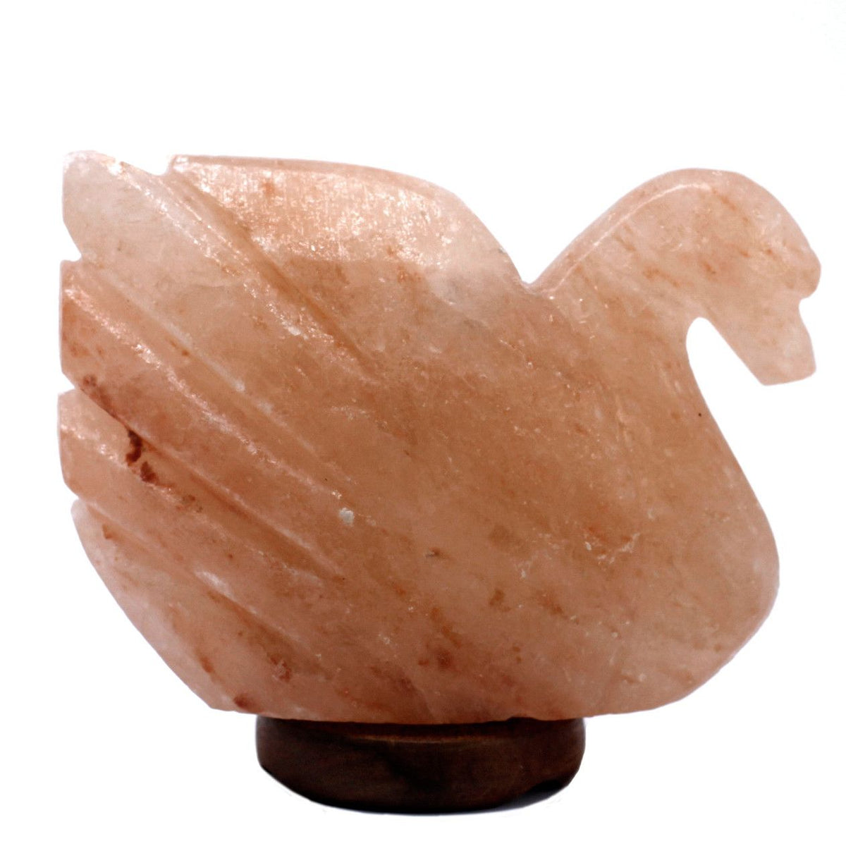 Lampe de sel de l'Himalaya sculptée Cygne