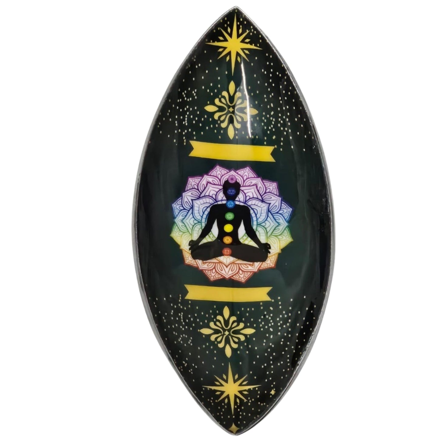 Enamelled Incense Bowl - Aluminum - Lotus Buddha Chakra