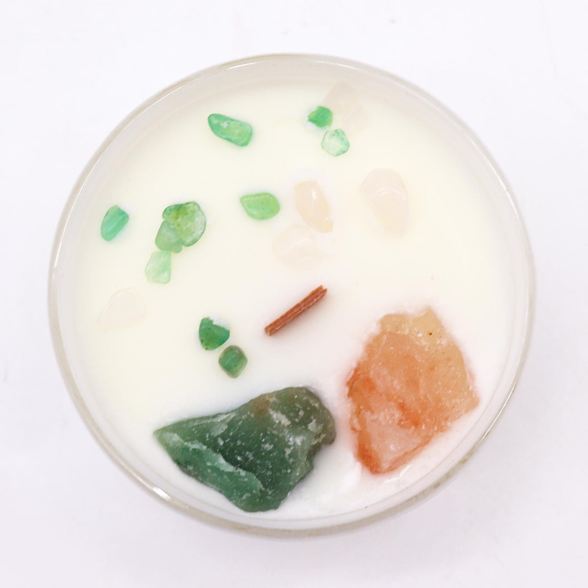 Bougie Chakra du Cœur — Quartz Rose & Jade — Rose Musquée - photo 5