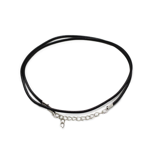 Packs Waxed Pendant Cords - 2mm x 55cm - Assorted - Black 101