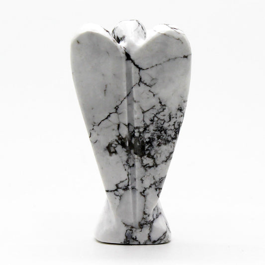 Ange en Howlite Blanche Sculpté - Sérénité & Protection