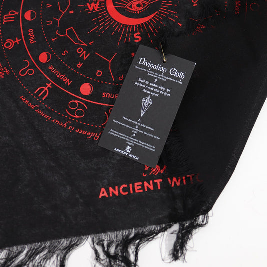 Tissu Divination Œil Omniscient — Noir & Rouge Sang – photo 2