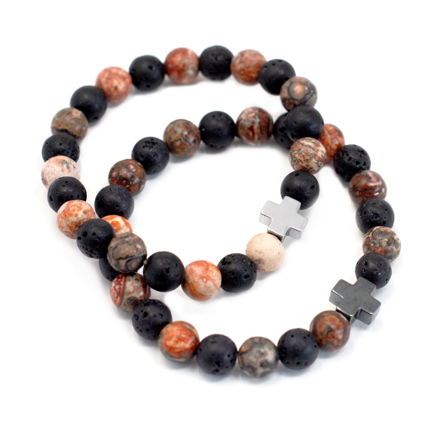 Lot de 2 bracelets d'amitié - Jaspe Léopard - photo 5