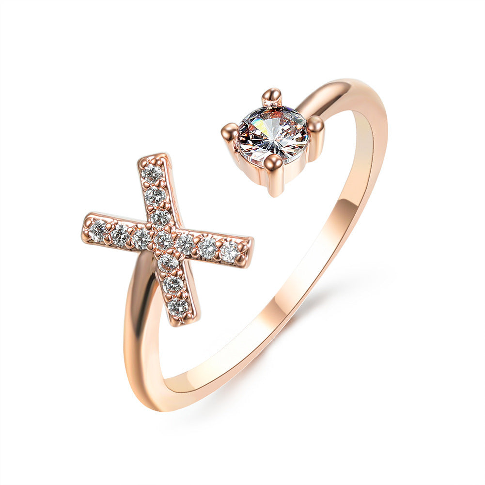 New Design Adjustable 26 Initial Letter Ring Fashion Jewelry For Women Simple Elegant Jewelry - Tatum Cristal