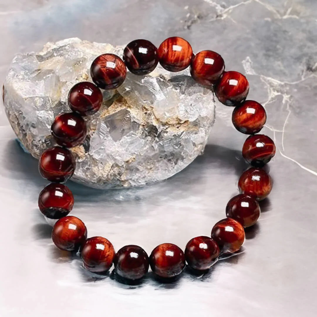 Bracelet Protection Homme en Oeil de Taureau â Protection et Vigilance - Tatum Cristal