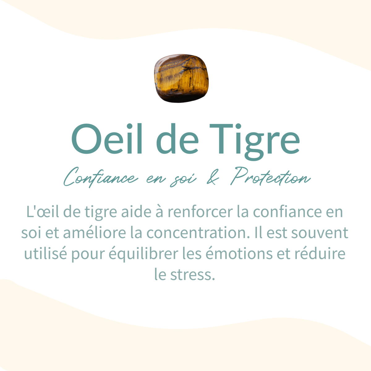 Pointe de Protection en Oeil de Tigre — Protection et Vigilance - Tatum Cristal