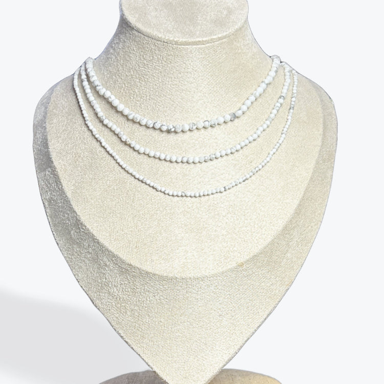 Collier Howlite Facetté
