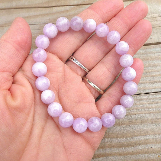 Bracelet en kunzite — pierre de paix et d'apaisement
