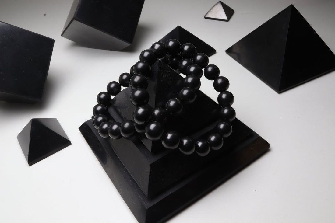Bracelet en shungite — bouclier anti-ondes
