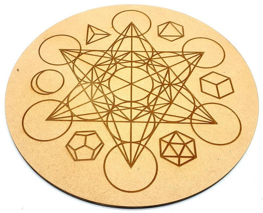 Plaque Bois Cube de Métatron — 20 ou 30 cm