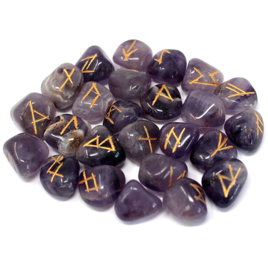 Runes en Améthyste en Pochette - Divination & Intuition