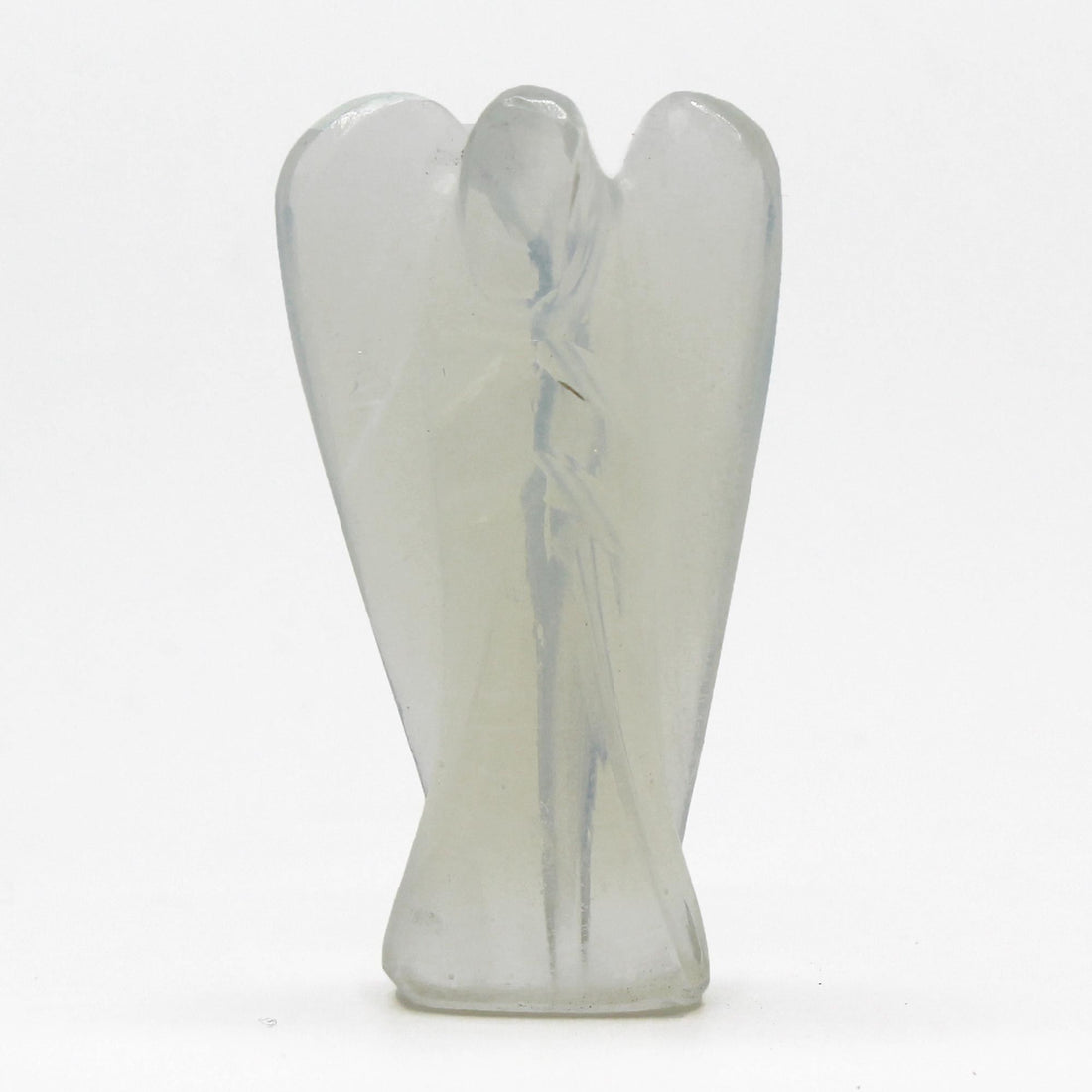 Ange sculpté main en opalite — figure d'ange gardien