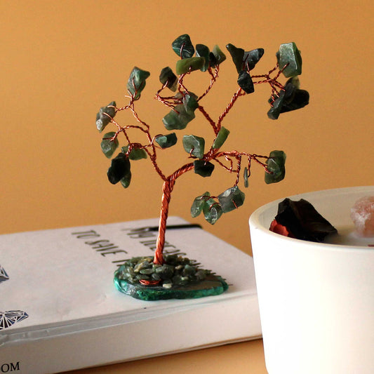 Arbre de vie en aventurine verte — symbole de la nature chère aux Druides