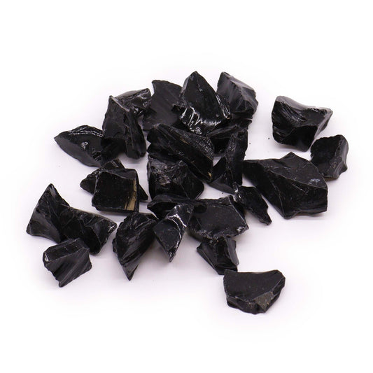 Obsidienne noire brute — pierre volcanique de protection et d'ancrage