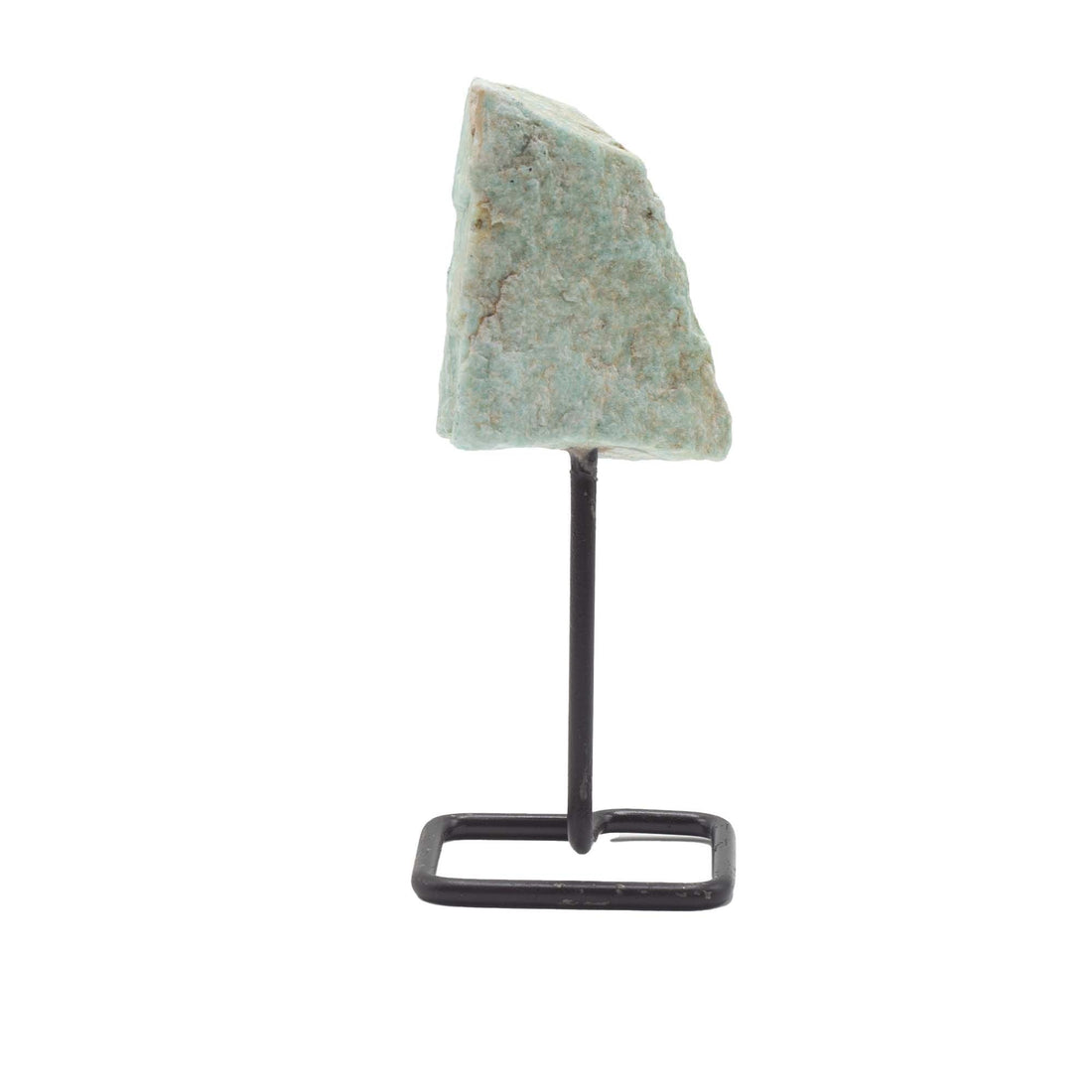 Spécimen minéral d'amazonite sur socle — pierre anti-stress