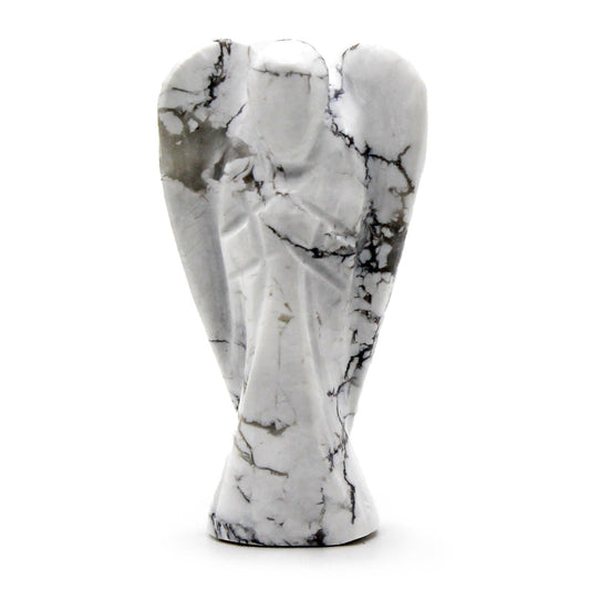 Ange en Howlite Blanche Sculpté - Sérénité & Protection