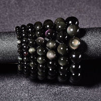 Bracelet en perles d'Obsidienne Œil Céleste  — Protection et Clarté - Tatum Cristal