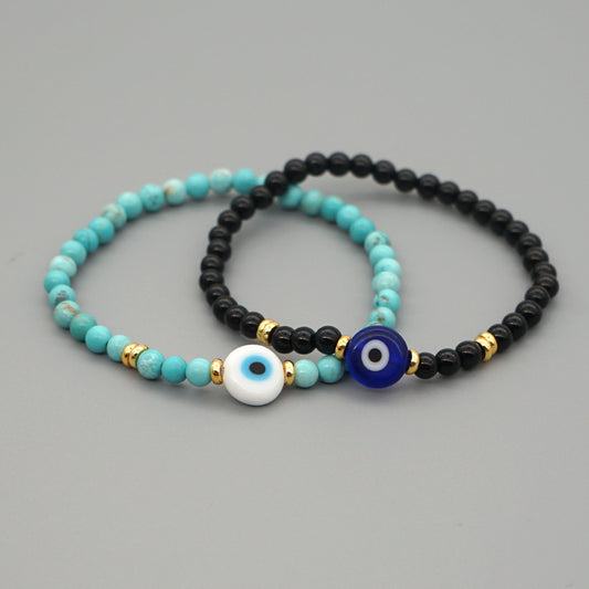 Bracelet en pierre naturelle, protection, mauvais œil - Tatum Cristal