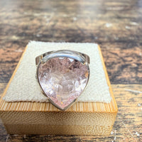 Bague Morganite poire ouverte