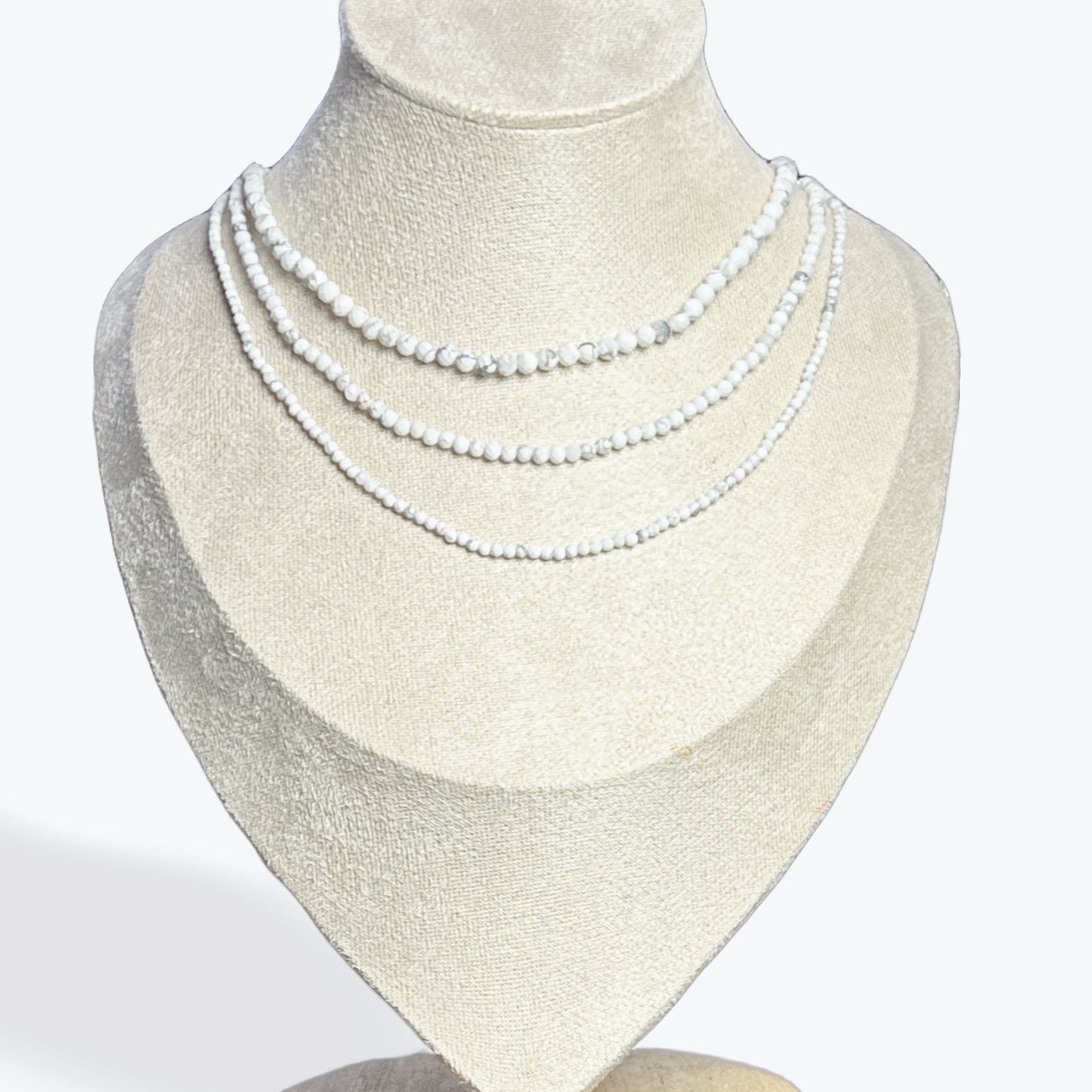Collier Howlite Facetté