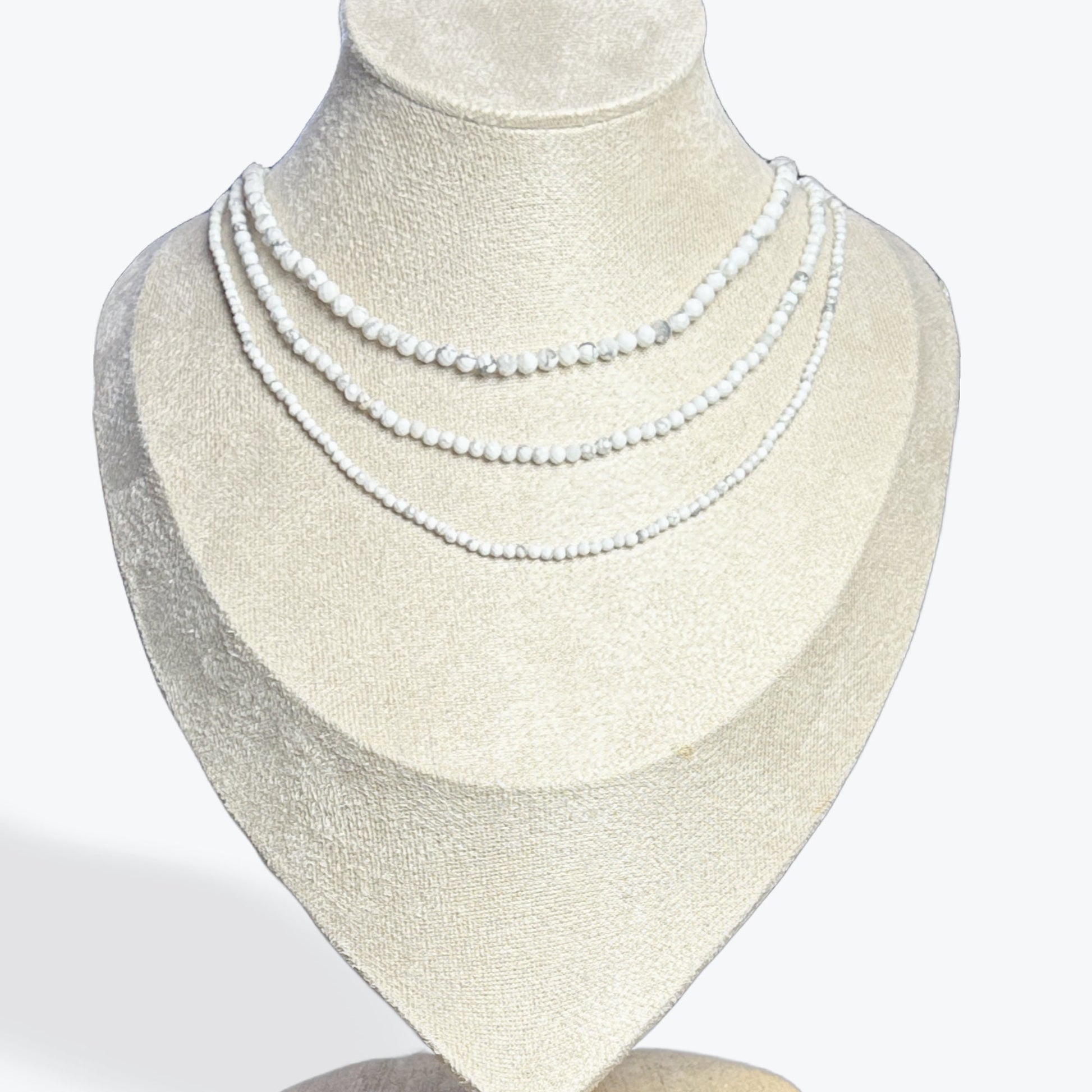 Collier Howlite Facetté
