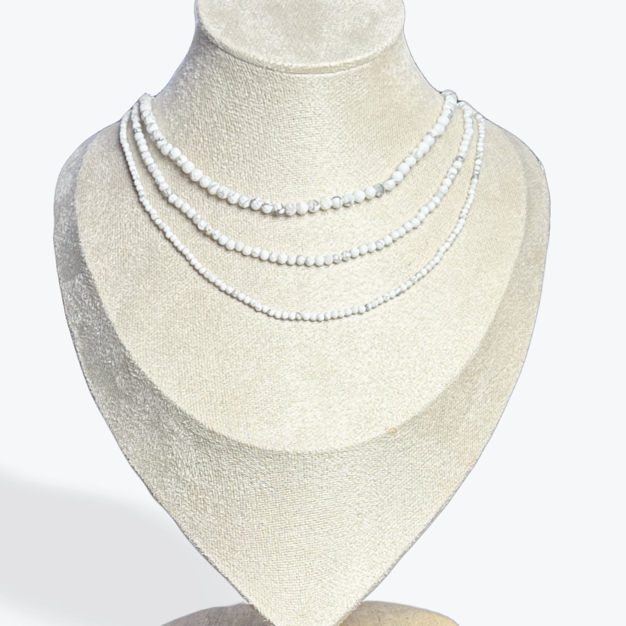 Collier Howlite Facetté