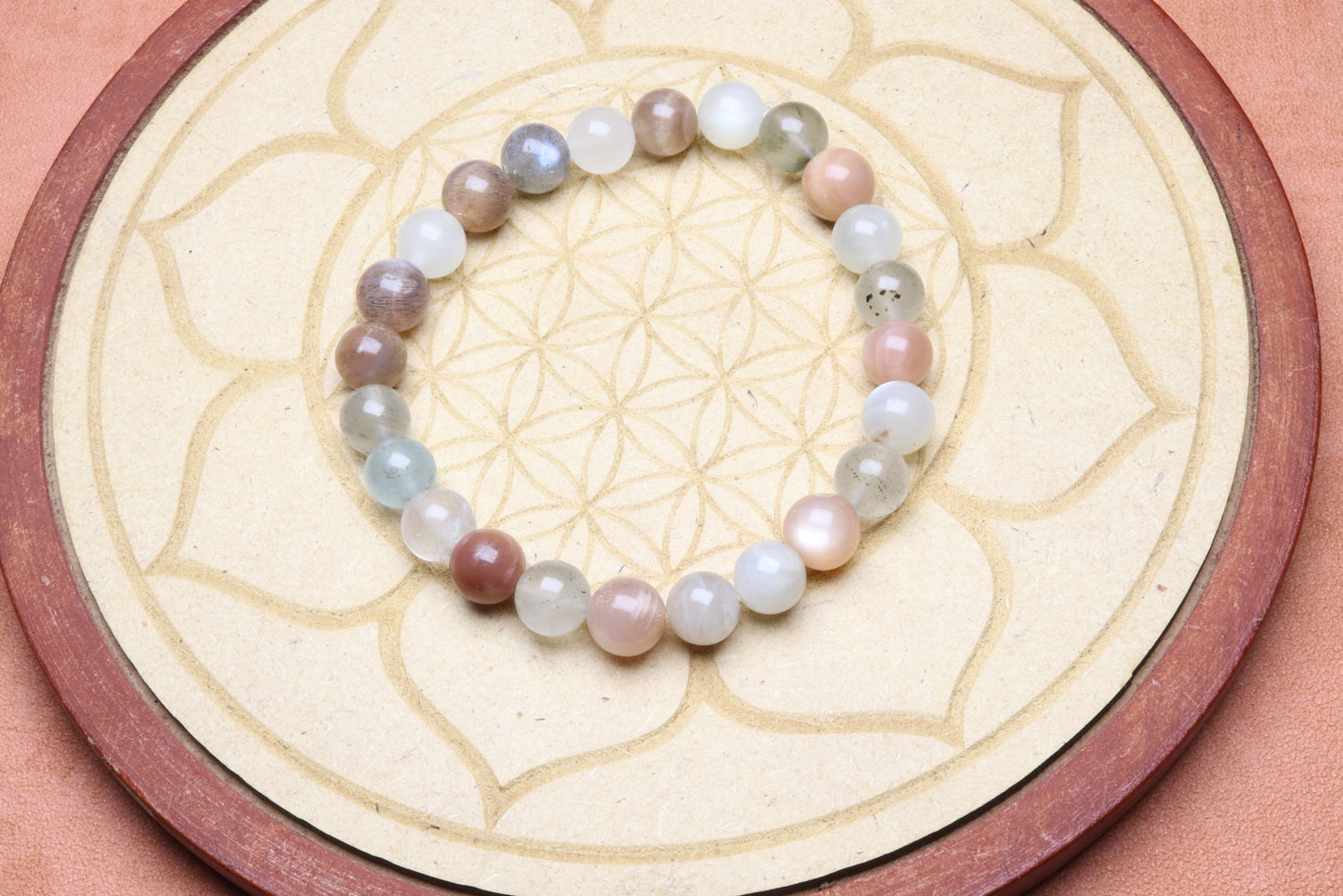 Bracelet en Pierre de Lune - Fertilité et Créativité 8mm