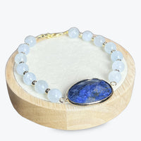 Bracelet Aigue-Marine et Lapis-Lazuli