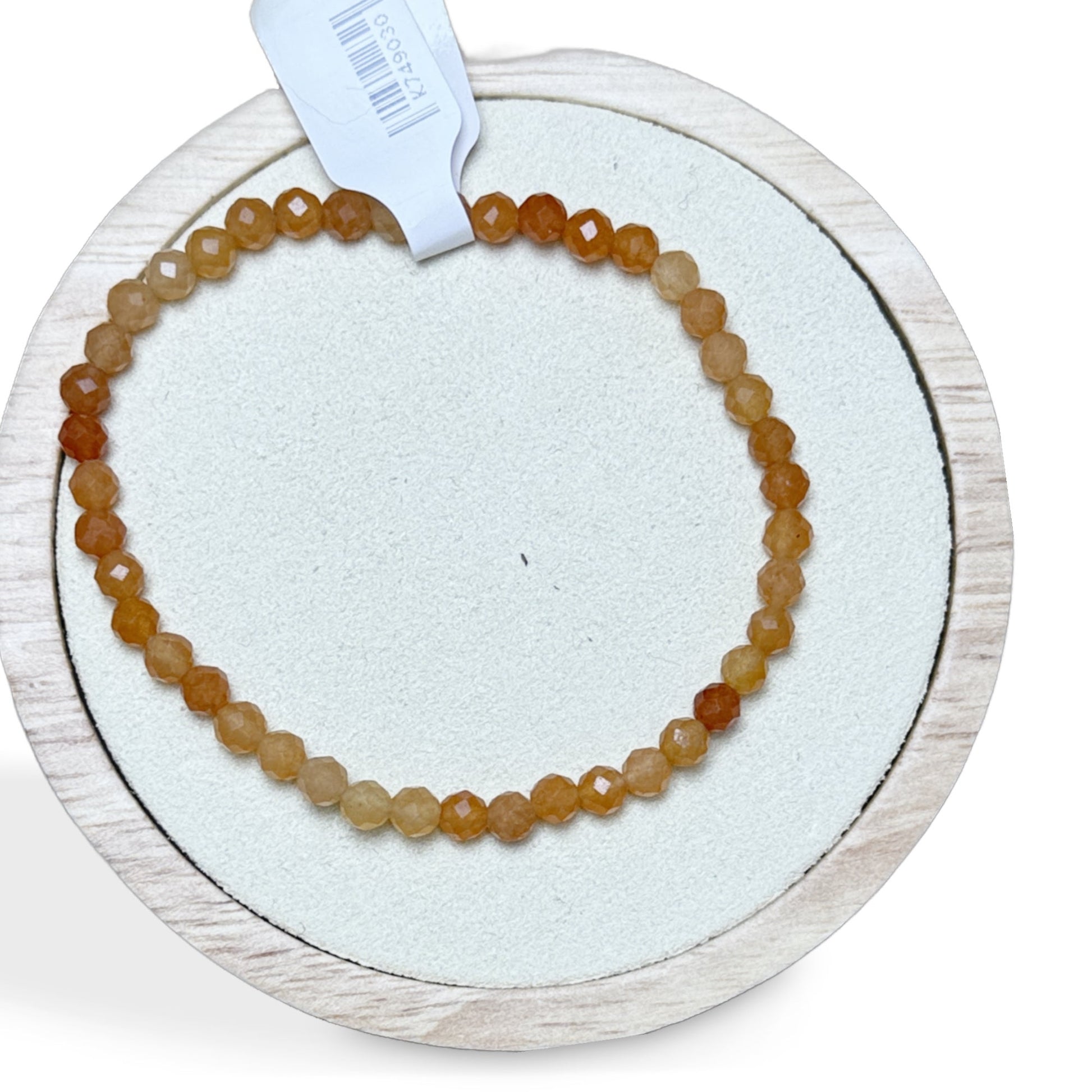 Bracelet Aventurine Orange facetté - 4