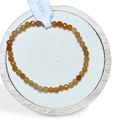 Bracelet Aventurine Orange facetté - 4