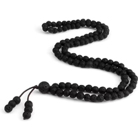 Bracelet Mala 108 Perles Pierre de Lave 6mm