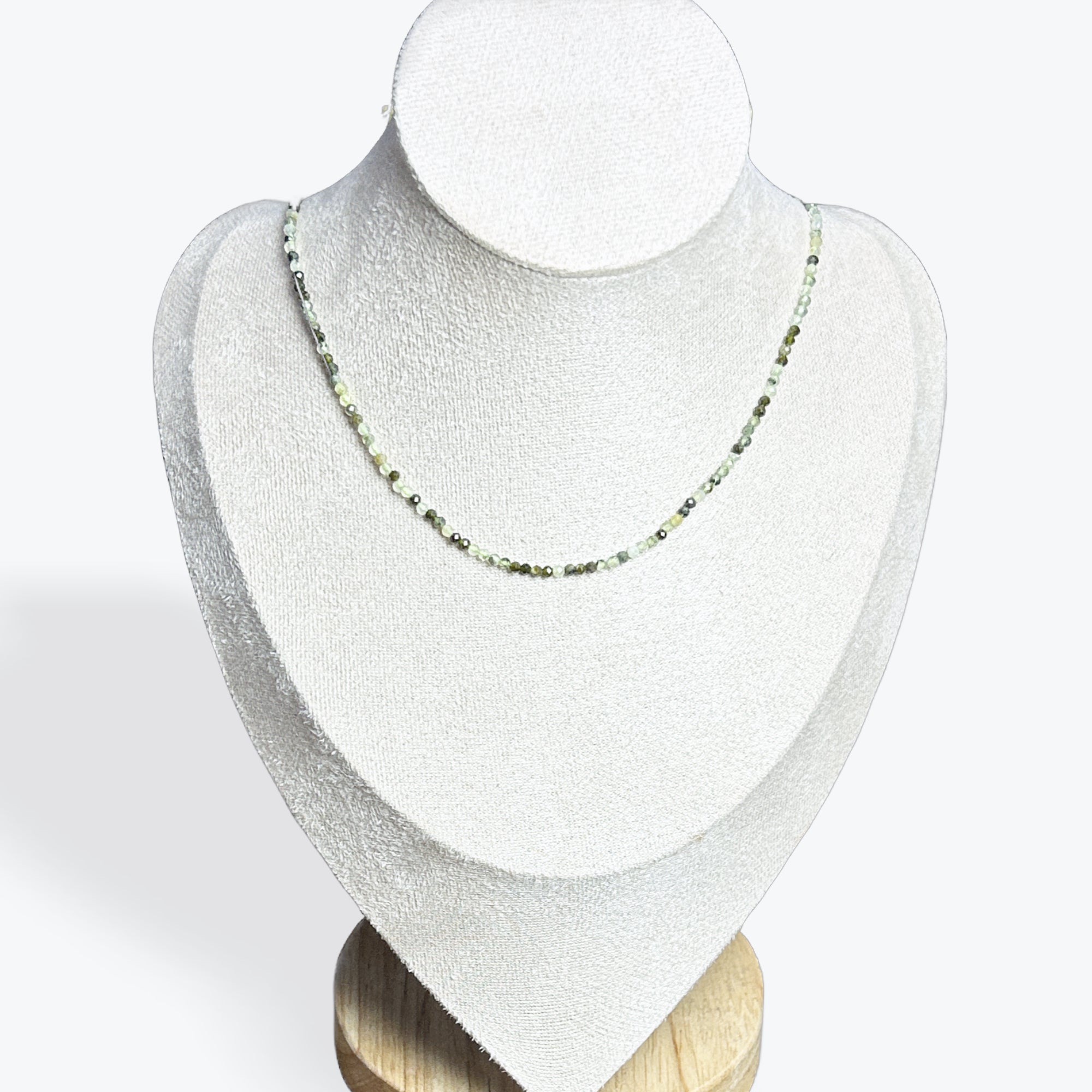 Collier Prehnite Facetté - 2