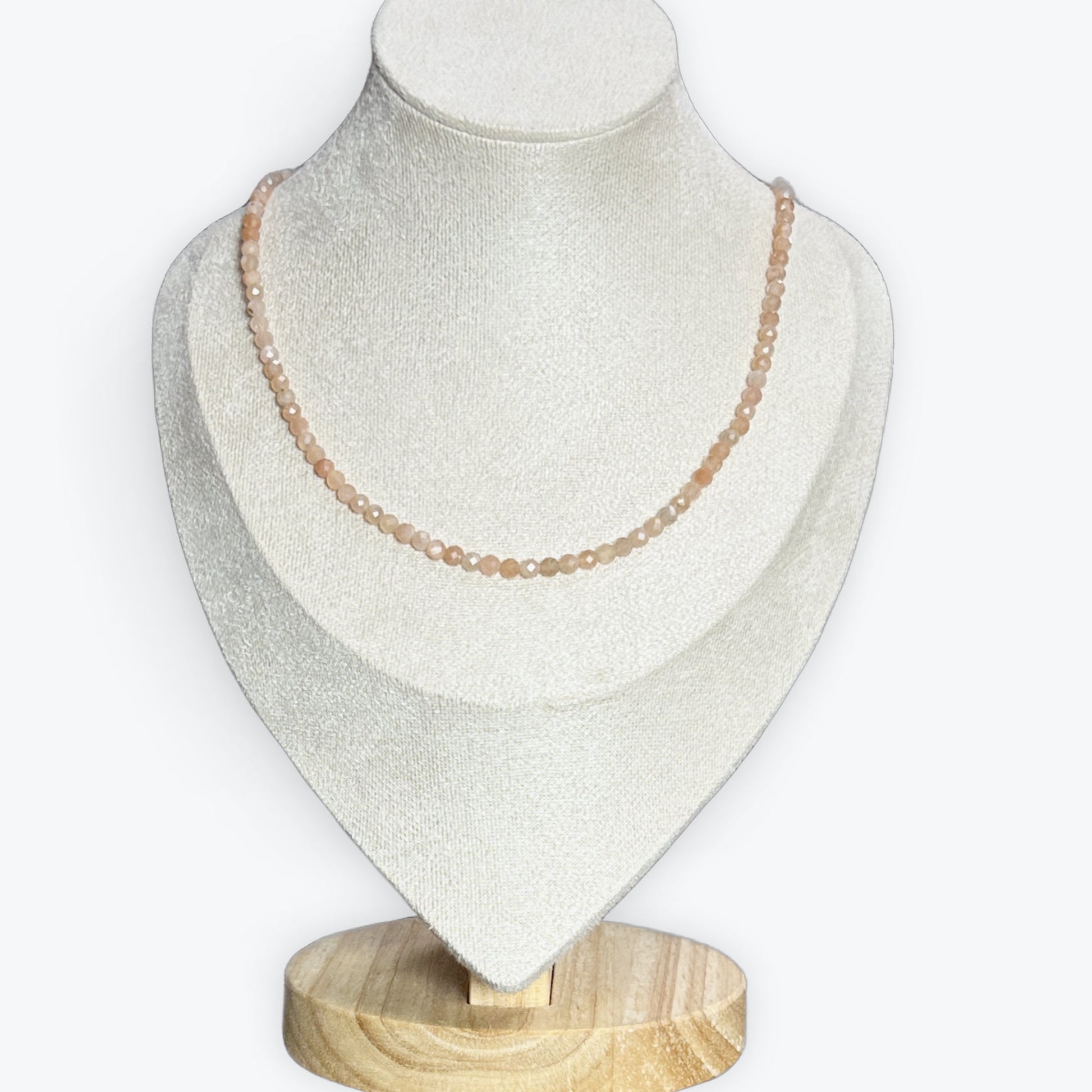 Collier Pierre de Lune Pêche Facetté