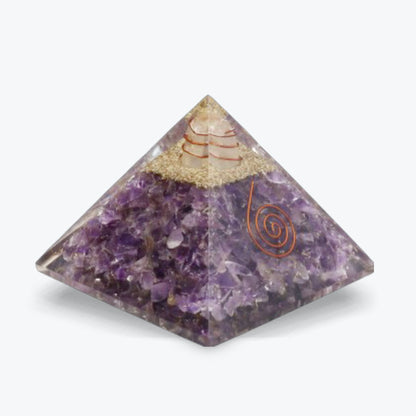 Pyramide Orgonite 7x7 Résine Spirale