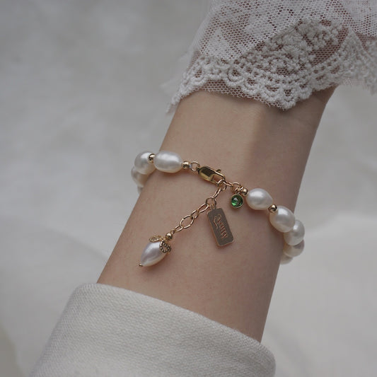 Natural Zircon Pearl Bracelet Ins Fashion Luxury Jewelry - Tatum Cristal