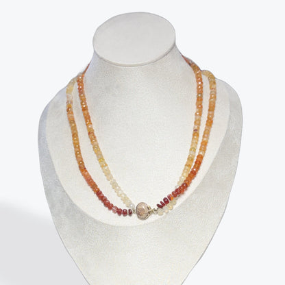 Collier Opale de feu facetté