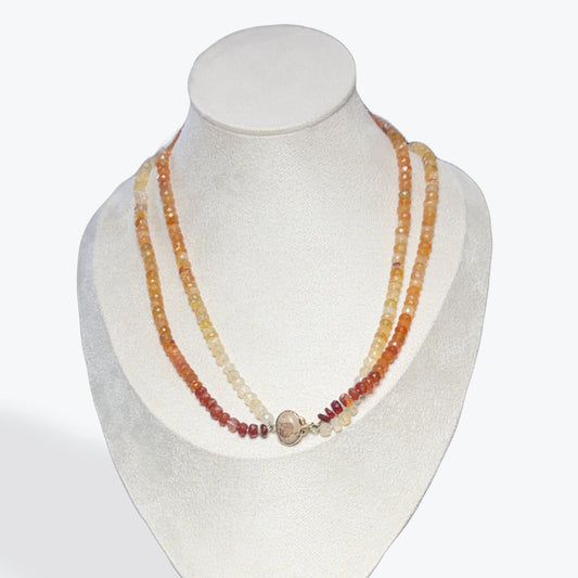 Collier Opale de feu facetté