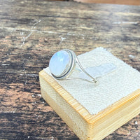 Boucles D’oreilles Pierre de Lune Peche Puce - 2