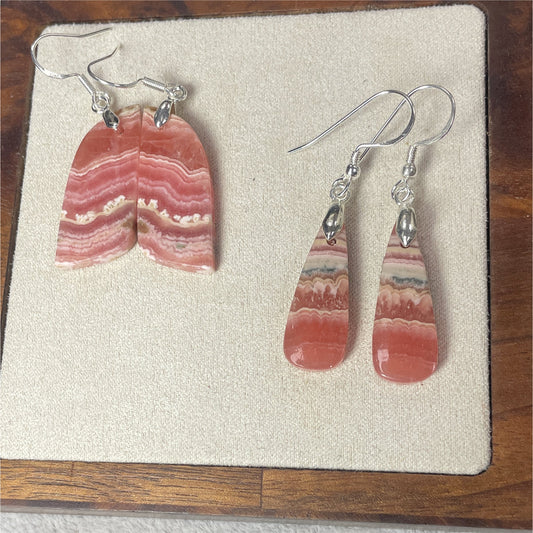 Boucle d'oreilles Rhodocrosite