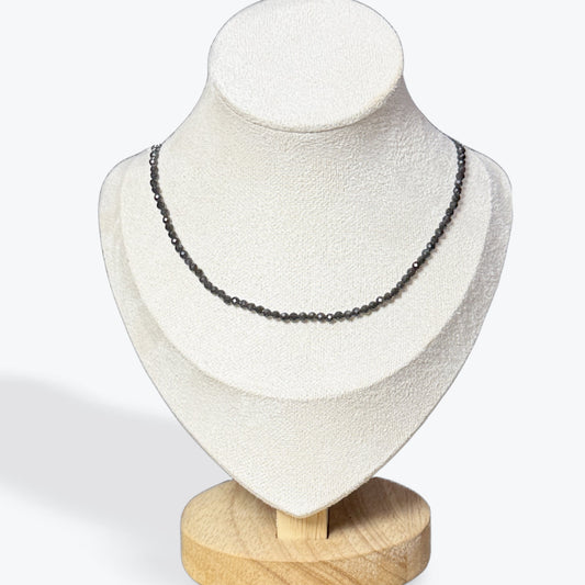 Collier Obsidienne Œil Céleste Facetté