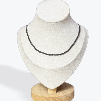 Collier Obsidienne Œil Céleste Facetté – photo 2