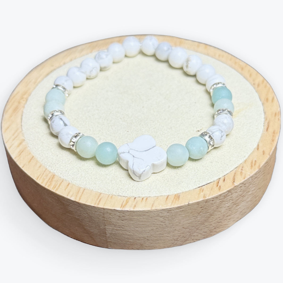 Bracelet Howlite & Amazonite 6mn