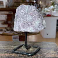 Lépidolite brute avec base en métal - 818gr - 3