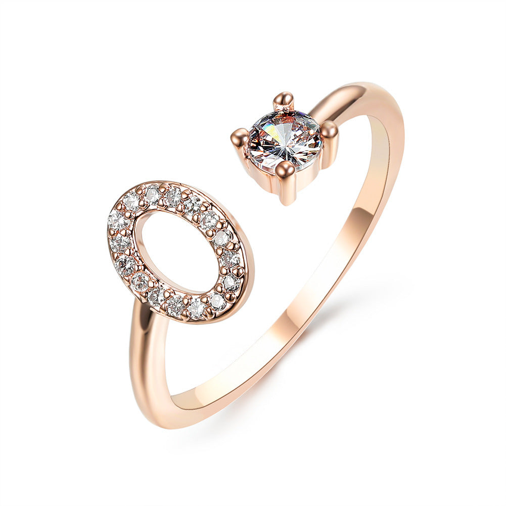 New Design Adjustable 26 Initial Letter Ring Fashion Jewelry For Women Simple Elegant Jewelry - Tatum Cristal