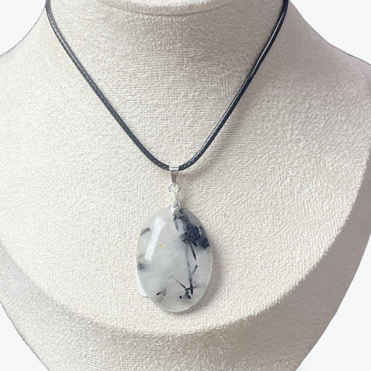 Pendentif Quartz Tourmaline Ovale