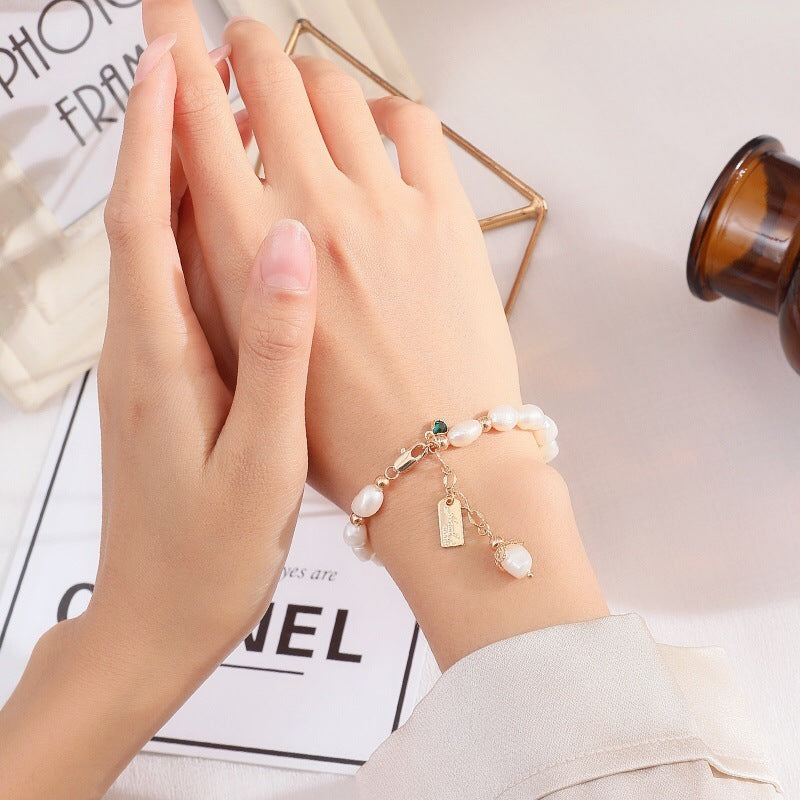 Natural Zircon Pearl Bracelet Ins Fashion Luxury Jewelry - Tatum Cristal