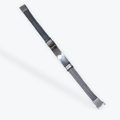 Bracelet Homme Simili Cuir - Acier inoxydable